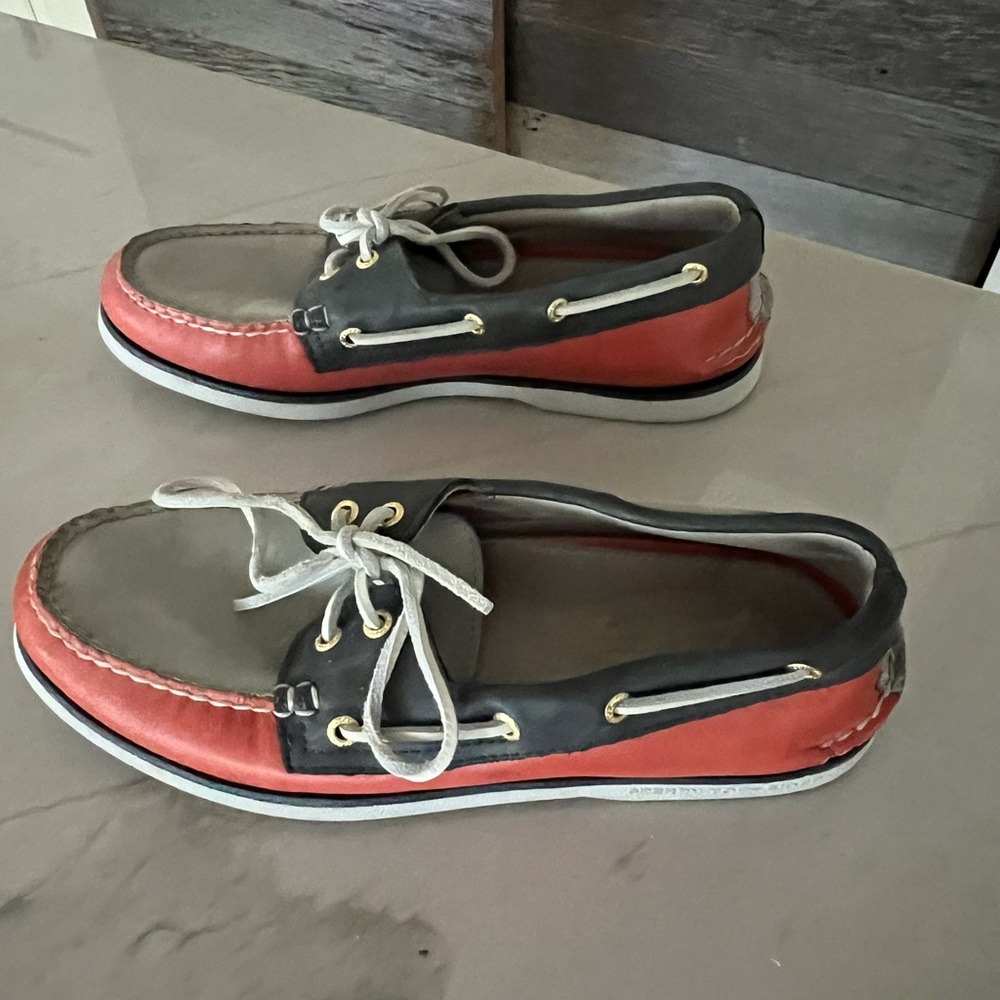 Stylish Kids Boat Shoes - Orange and Gray